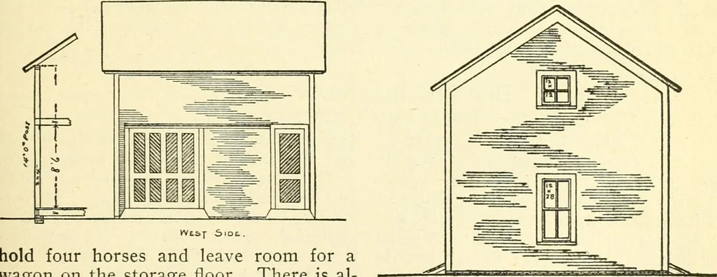 An illustration from Radford's combined house and barn plan book, 1908, leaf 214