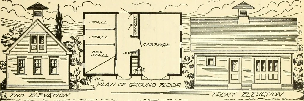An illustration from Radford's combined house and barn plan book, 1908, leaf 216