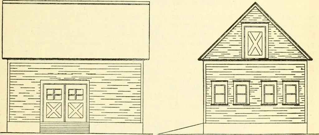 An illustration from Radford's combined house and barn plan book, 1908, leaf 218