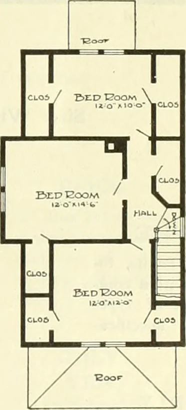 An illustration from Radford's combined house and barn plan book, 1908, leaf 22