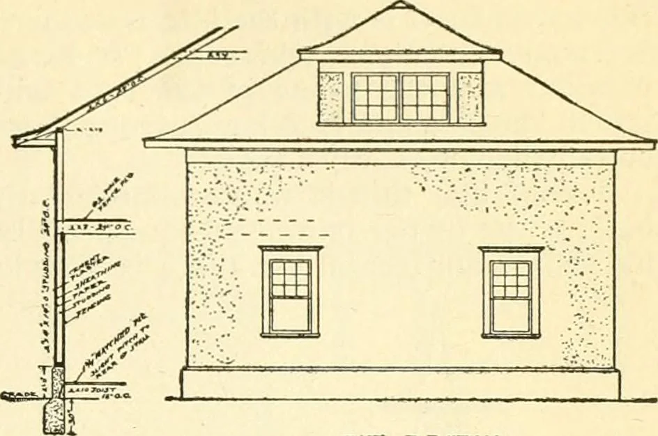 An illustration from Radford's combined house and barn plan book, 1908, leaf 222