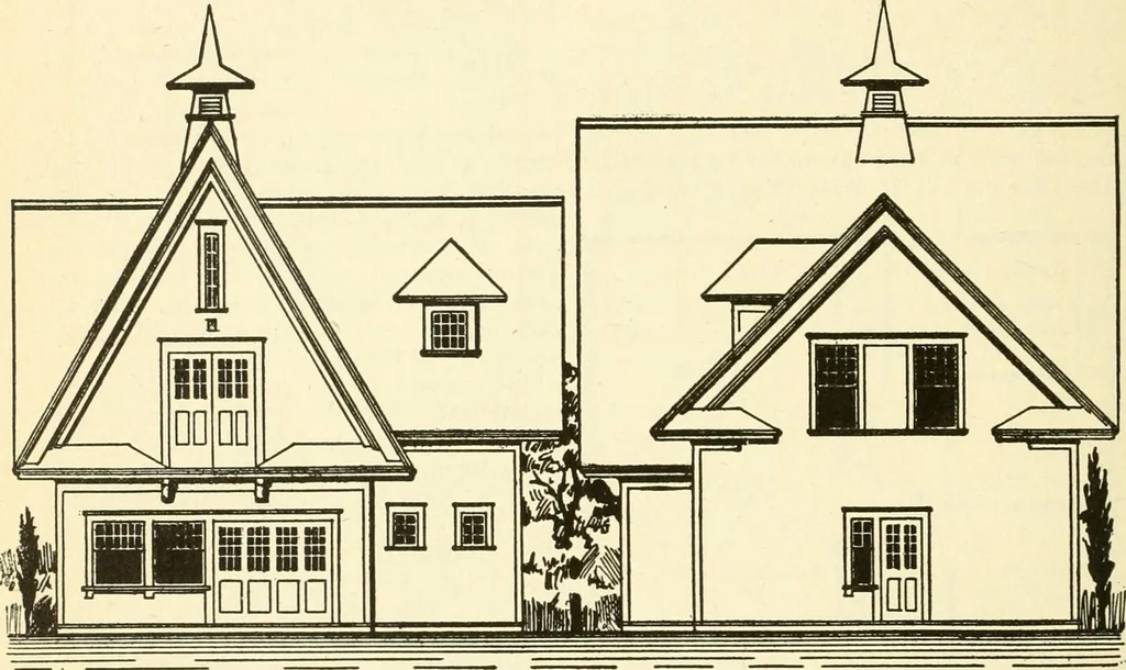 An illustration from Radford's combined house and barn plan book, 1908, leaf 223