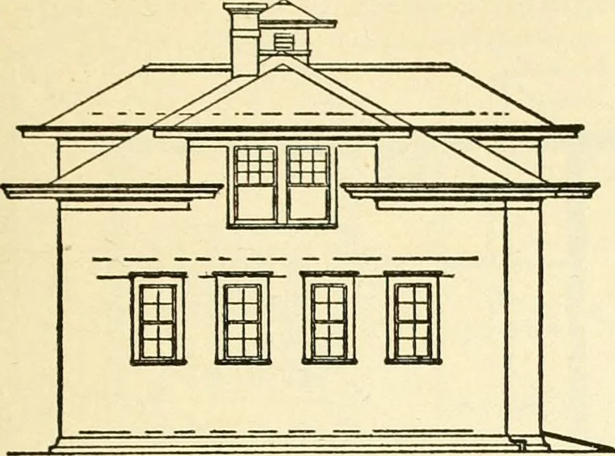 An illustration from Radford's combined house and barn plan book, 1908, leaf 226