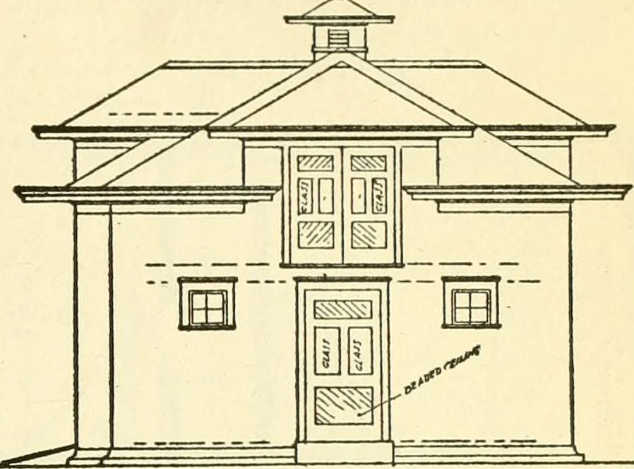 An illustration from Radford's combined house and barn plan book, 1908, leaf 226
