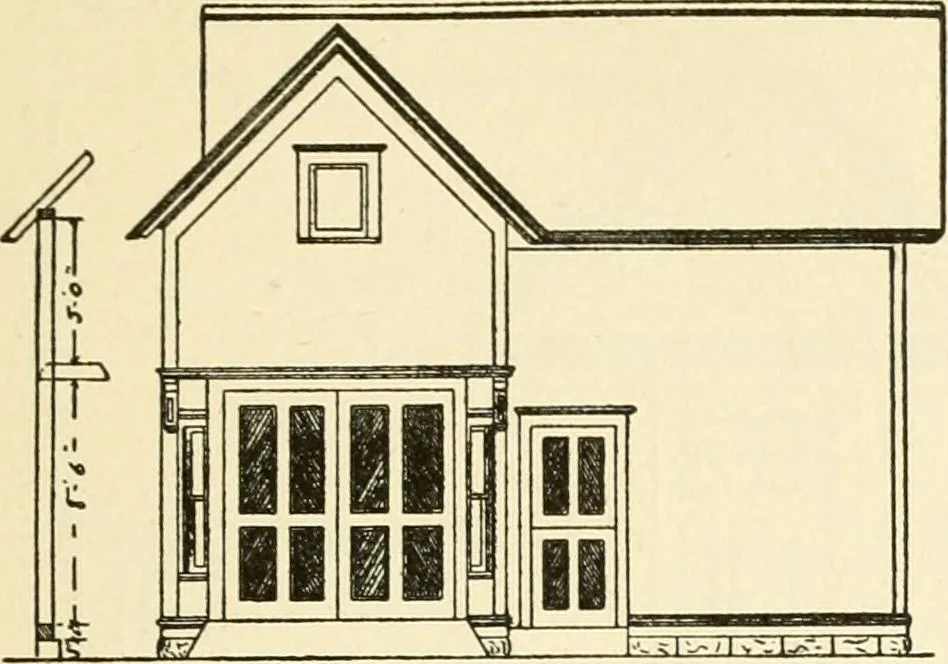 An illustration from Radford's combined house and barn plan book, 1908, leaf 228