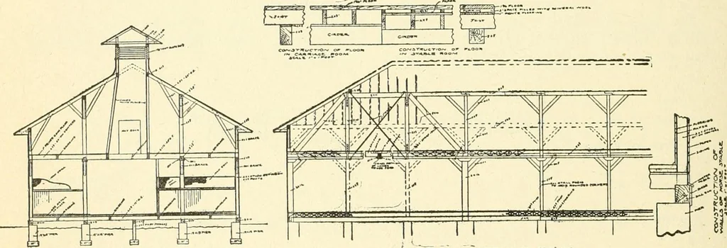 An illustration from Radford's combined house and barn plan book, 1908, leaf 231
