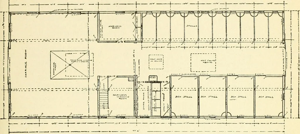 An illustration from Radford's combined house and barn plan book, 1908, leaf 232