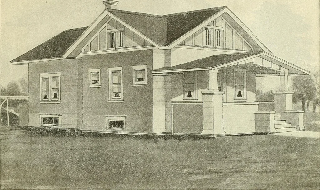An illustration from Radford's combined house and barn plan book, 1908, leaf 24