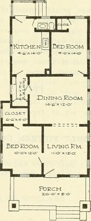 An illustration from Radford's combined house and barn plan book, 1908, leaf 24