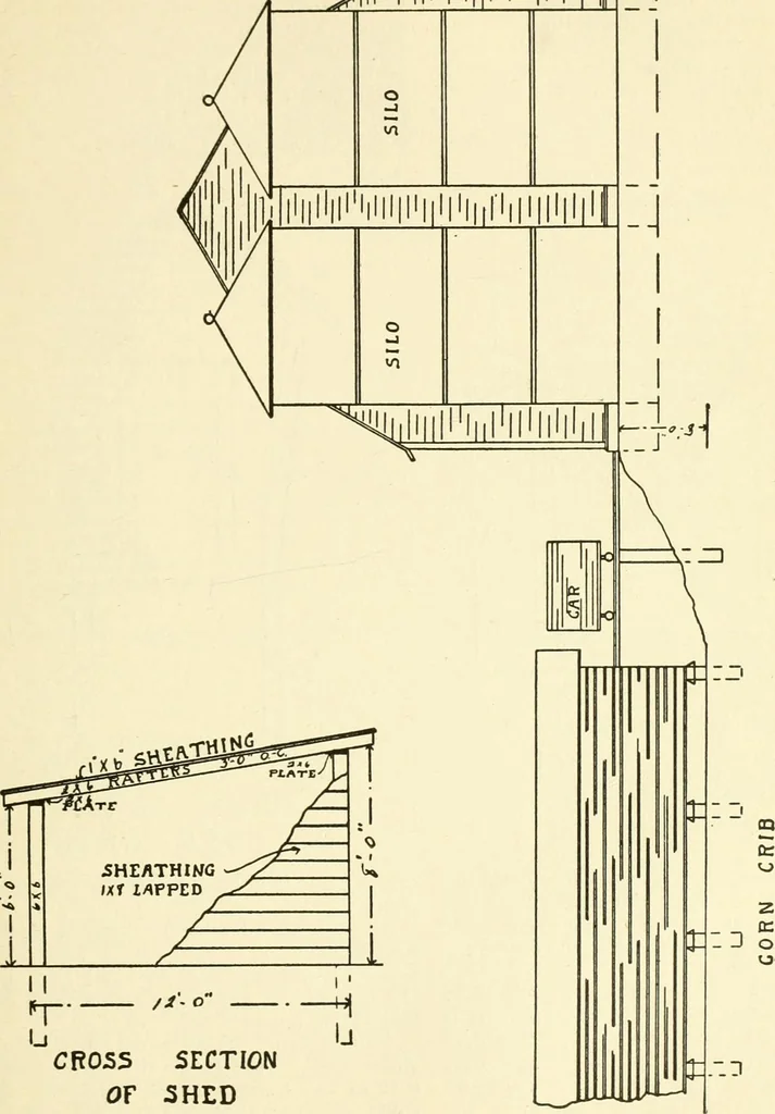 An illustration from Radford's combined house and barn plan book, 1908, leaf 240