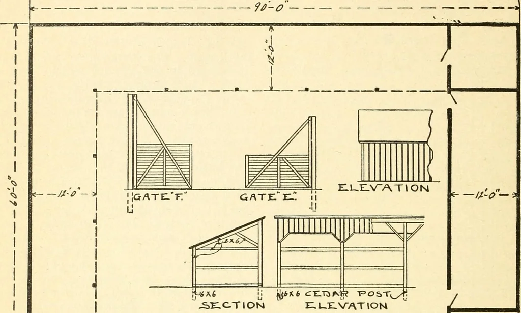 An illustration from Radford's combined house and barn plan book, 1908, leaf 247