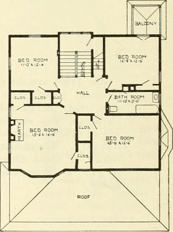 An illustration from Radford's combined house and barn plan book, 1908, leaf 25