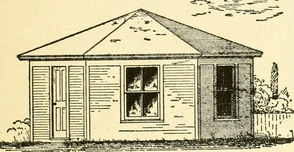 An illustration from Radford's combined house and barn plan book, 1908, leaf 252
