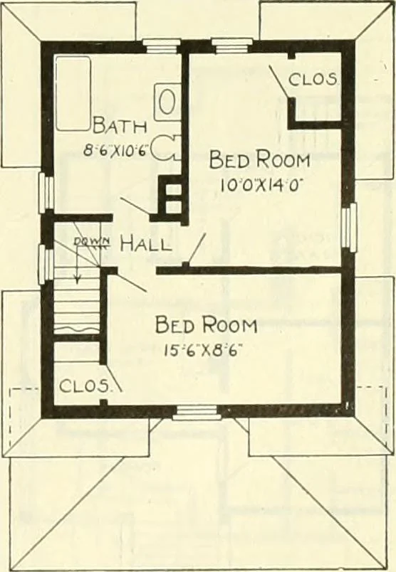 An illustration from Radford's combined house and barn plan book, 1908, leaf 26