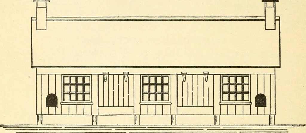 An illustration from Radford's combined house and barn plan book, 1908, leaf 261