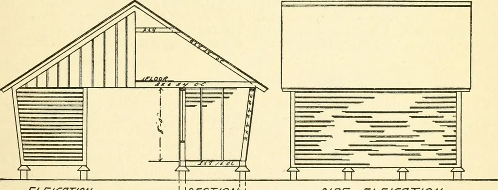 An illustration from Radford's combined house and barn plan book, 1908, leaf 278