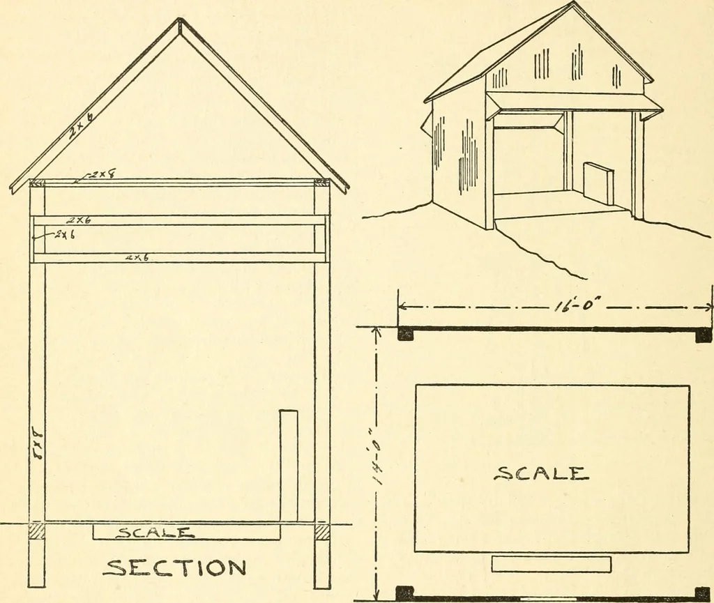An illustration from Radford's combined house and barn plan book, 1908, leaf 289