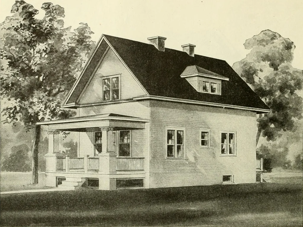 An illustration from Radford's combined house and barn plan book, 1908, leaf 29