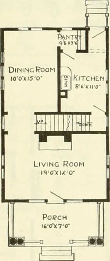 An illustration from Radford's combined house and barn plan book, 1908, leaf 29