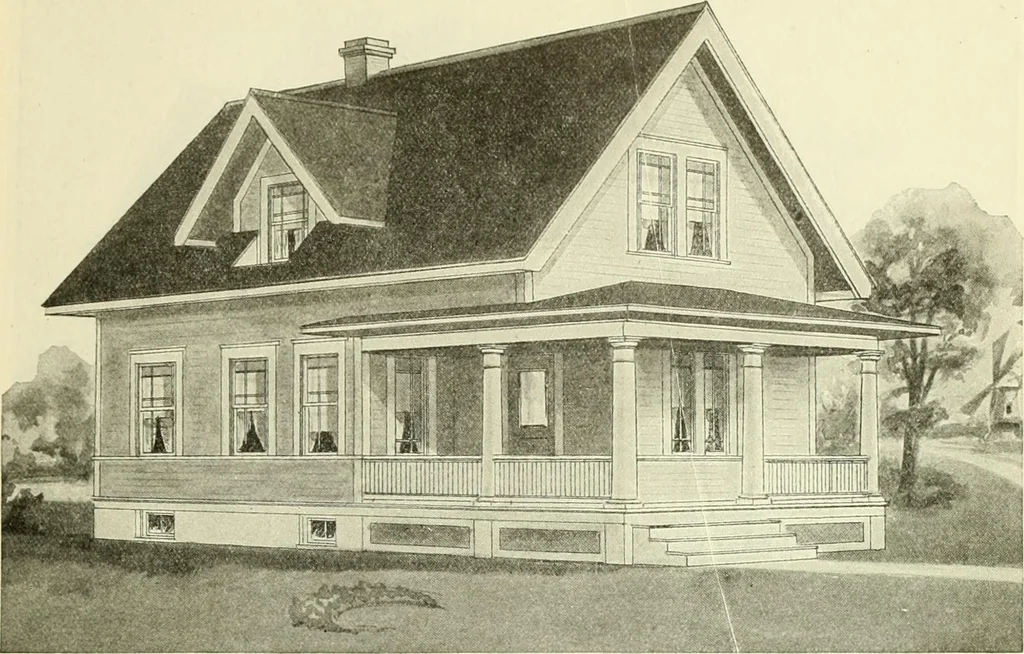 An illustration from Radford's combined house and barn plan book, 1908, leaf 30
