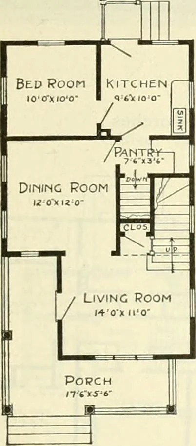 An illustration from Radford's combined house and barn plan book, 1908, leaf 30