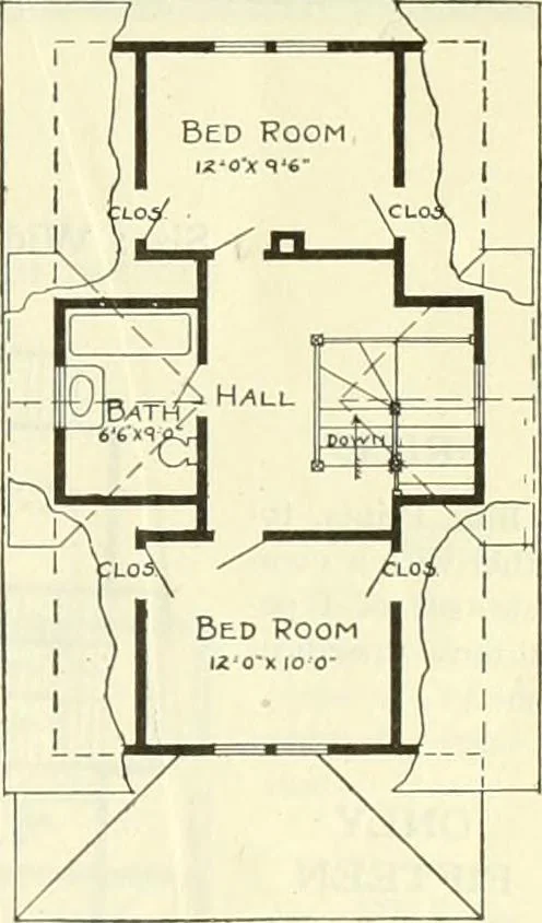 An illustration from Radford's combined house and barn plan book, 1908, leaf 30