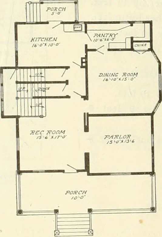 An illustration from Radford's combined house and barn plan book, 1908, leaf 31