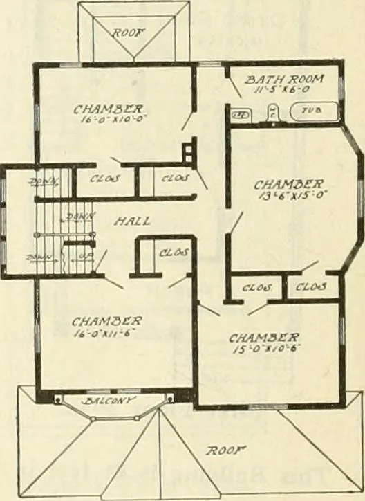 An illustration from Radford's combined house and barn plan book, 1908, leaf 31