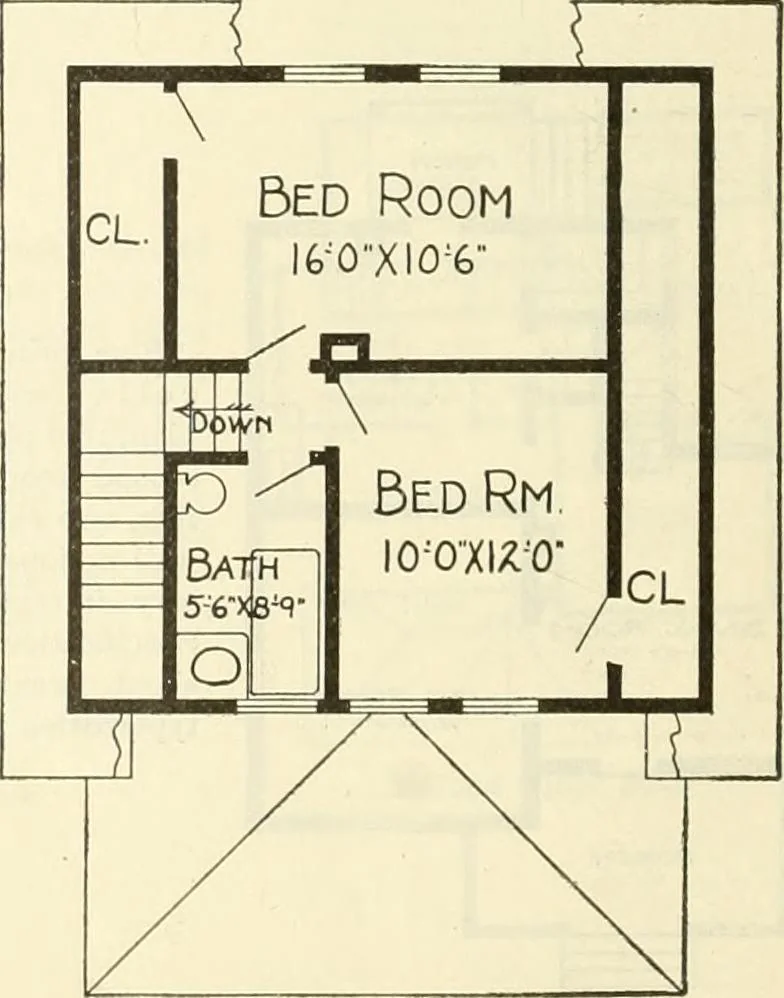 An illustration from Radford's combined house and barn plan book, 1908, leaf 33