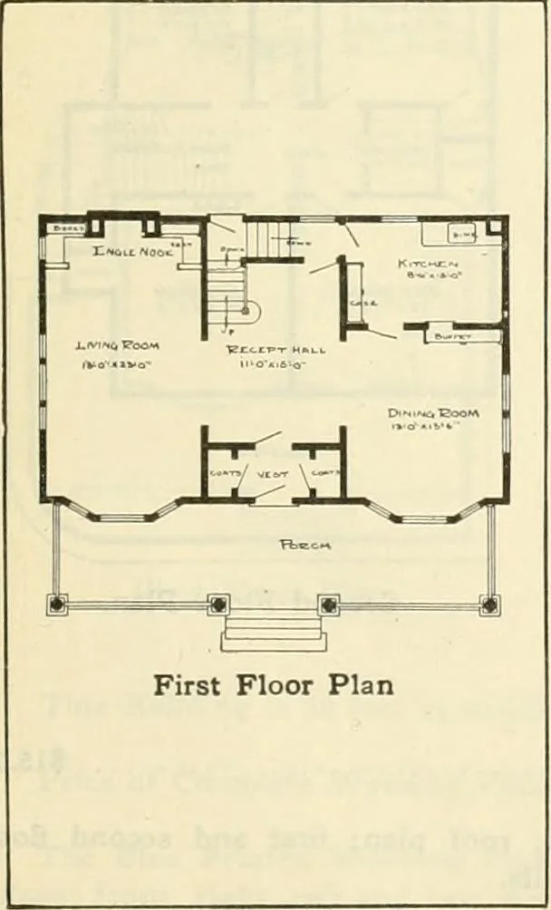 An illustration from Radford's combined house and barn plan book, 1908, leaf 36