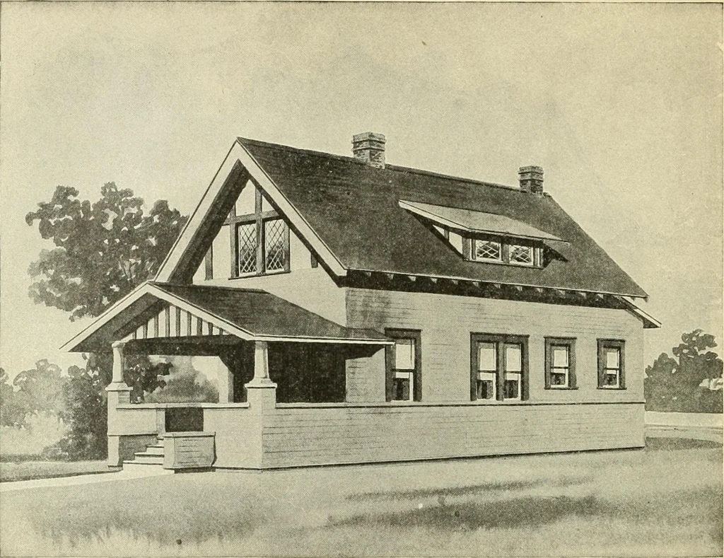 An illustration from Radford's combined house and barn plan book, 1908, leaf 39