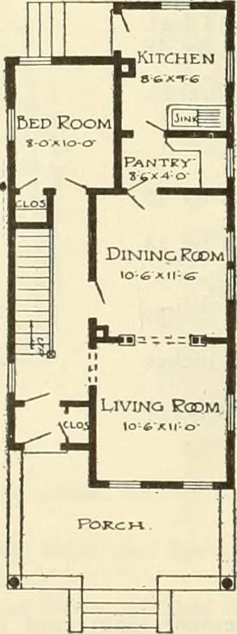 An illustration from Radford's combined house and barn plan book, 1908, leaf 39