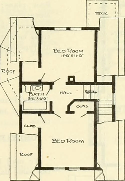 An illustration from Radford's combined house and barn plan book, 1908, leaf 40