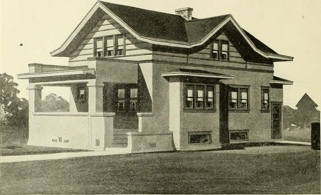 An illustration from Radford's combined house and barn plan book, 1908, leaf 41