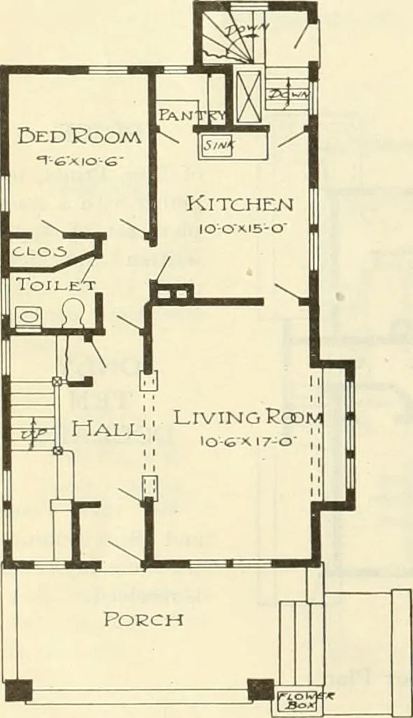 An illustration from Radford's combined house and barn plan book, 1908, leaf 41