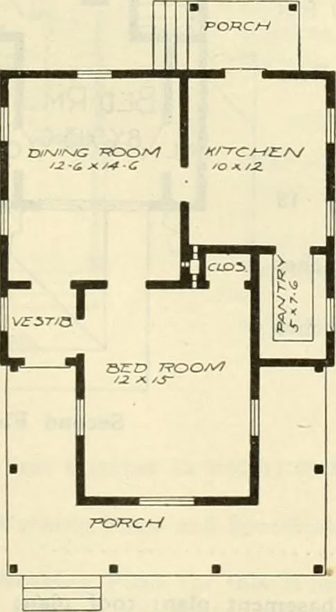 An illustration from Radford's combined house and barn plan book, 1908, leaf 44