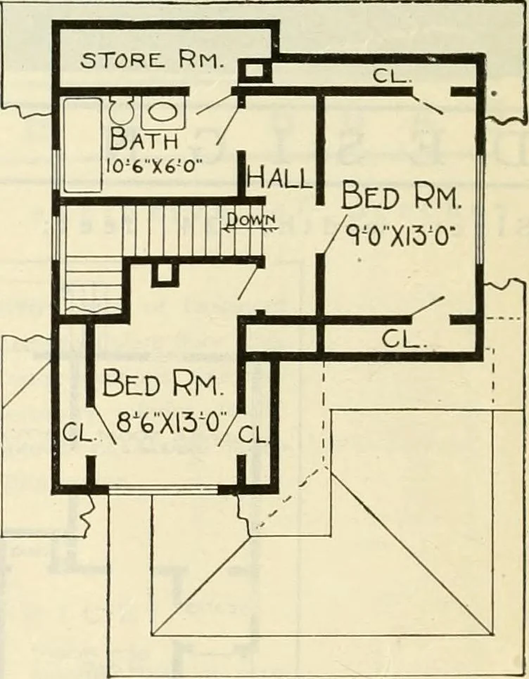 An illustration from Radford's combined house and barn plan book, 1908, leaf 45