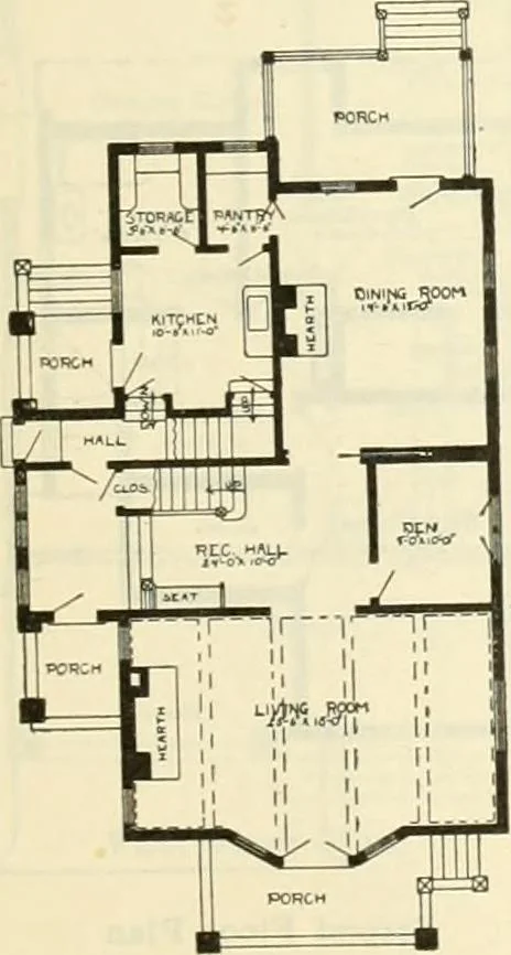 An illustration from Radford's combined house and barn plan book, 1908, leaf 48