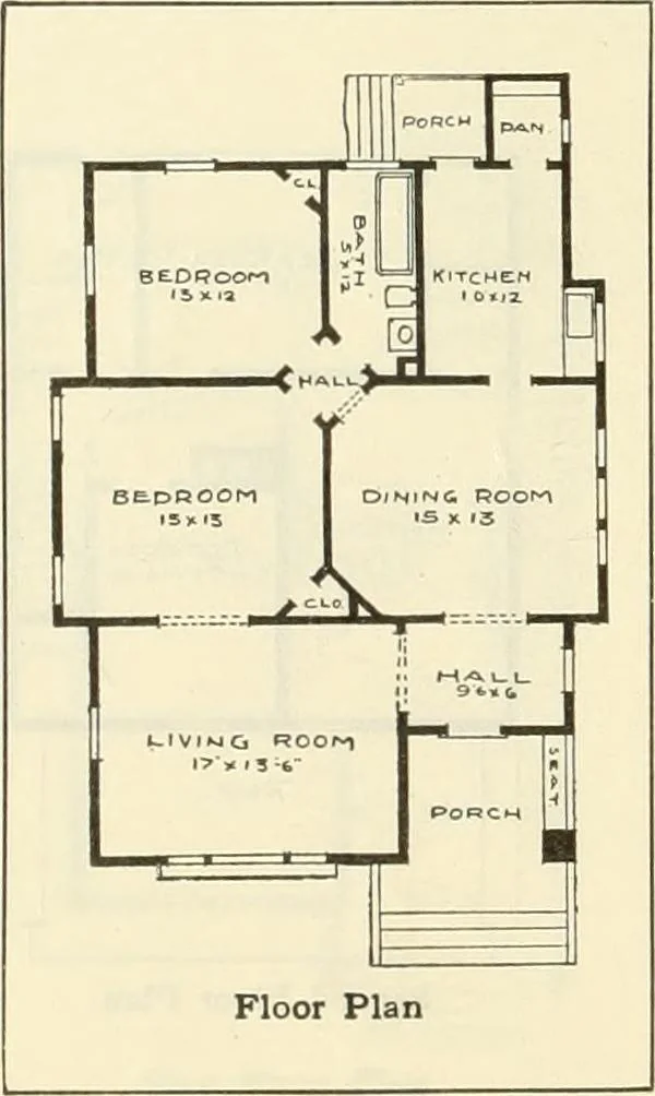 An illustration from Radford's combined house and barn plan book, 1908, leaf 51