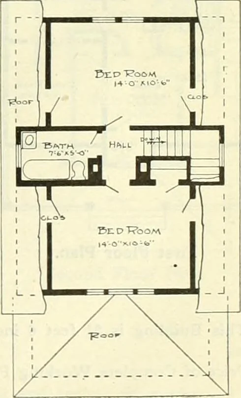 An illustration from Radford's combined house and barn plan book, 1908, leaf 54