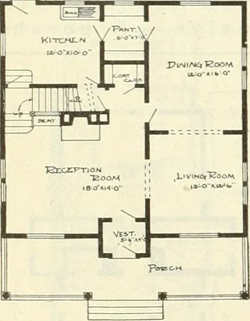 An illustration from Radford's combined house and barn plan book, 1908, leaf 55
