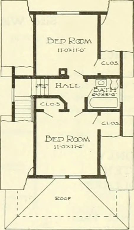 An illustration from Radford's combined house and barn plan book, 1908, leaf 56