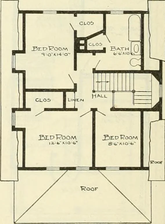 An illustration from Radford's combined house and barn plan book, 1908, leaf 63
