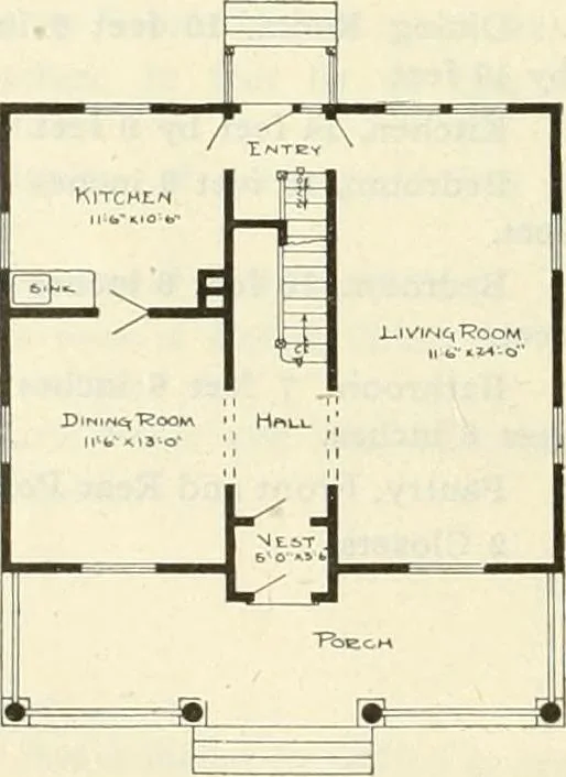 An illustration from Radford's combined house and barn plan book, 1908, leaf 67