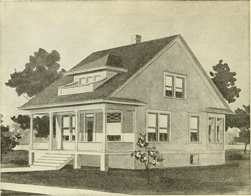 An illustration from Radford's combined house and barn plan book, 1908, leaf 79