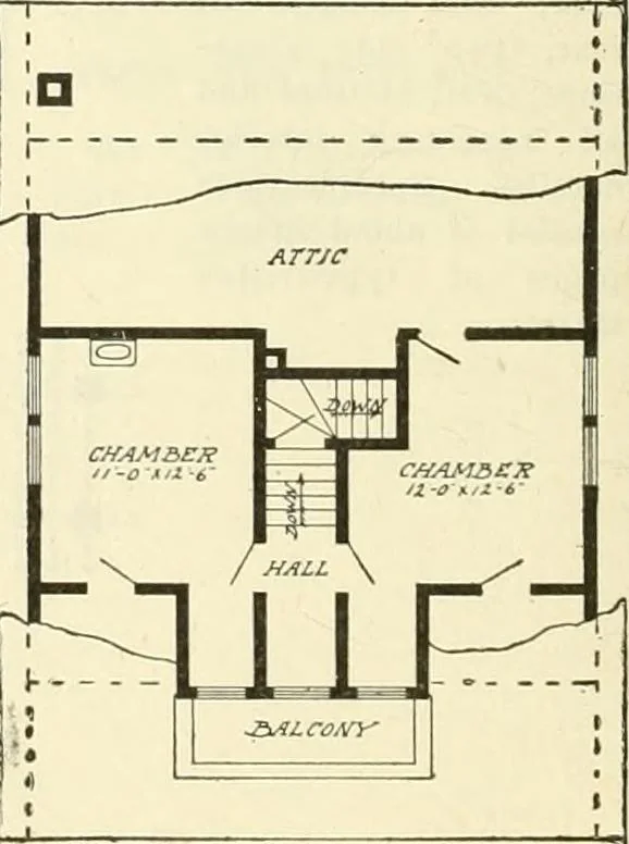 An illustration from Radford's combined house and barn plan book, 1908, leaf 79