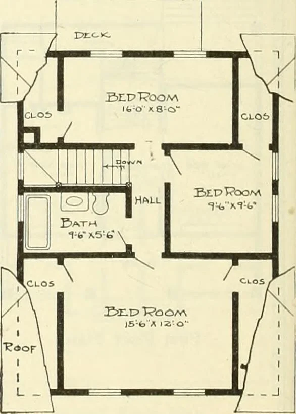 An illustration from Radford's combined house and barn plan book, 1908, leaf 81