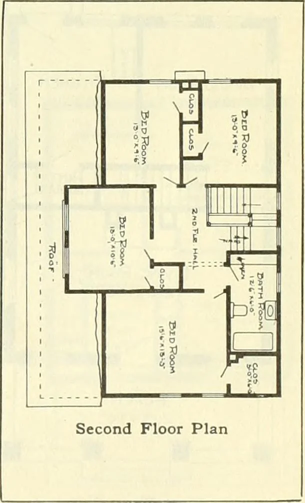 An illustration from Radford's combined house and barn plan book, 1908, leaf 86