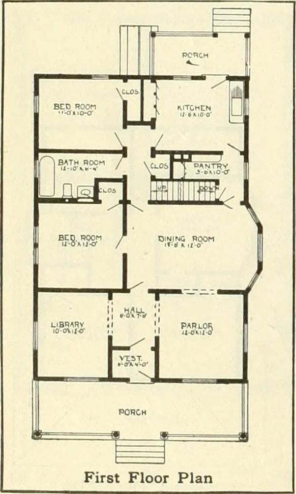 An illustration from Radford's combined house and barn plan book, 1908, leaf 95