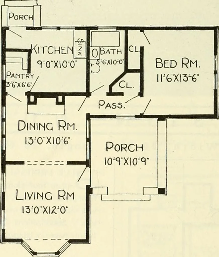 An illustration from Radford's combined house and barn plan book, 1908, leaf 99